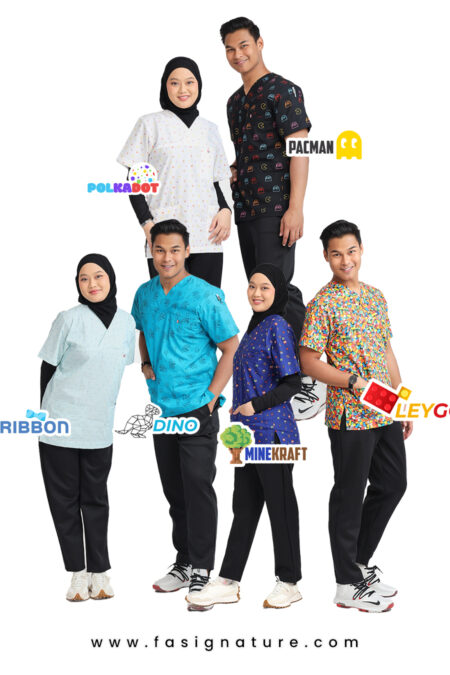 PRINTED Unisex Scrub Top (Limited Edition New Design)