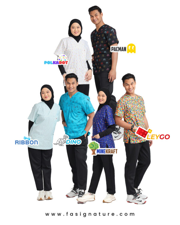 PRINTED Unisex Scrub Top (Limited Edition New Design)