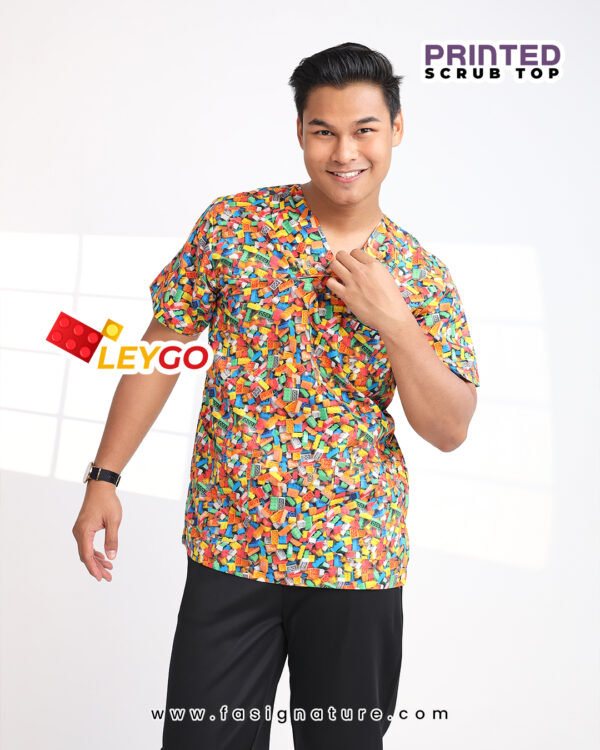 PRINTED Unisex Scrub Top (Limited Edition New Design) - Image 2